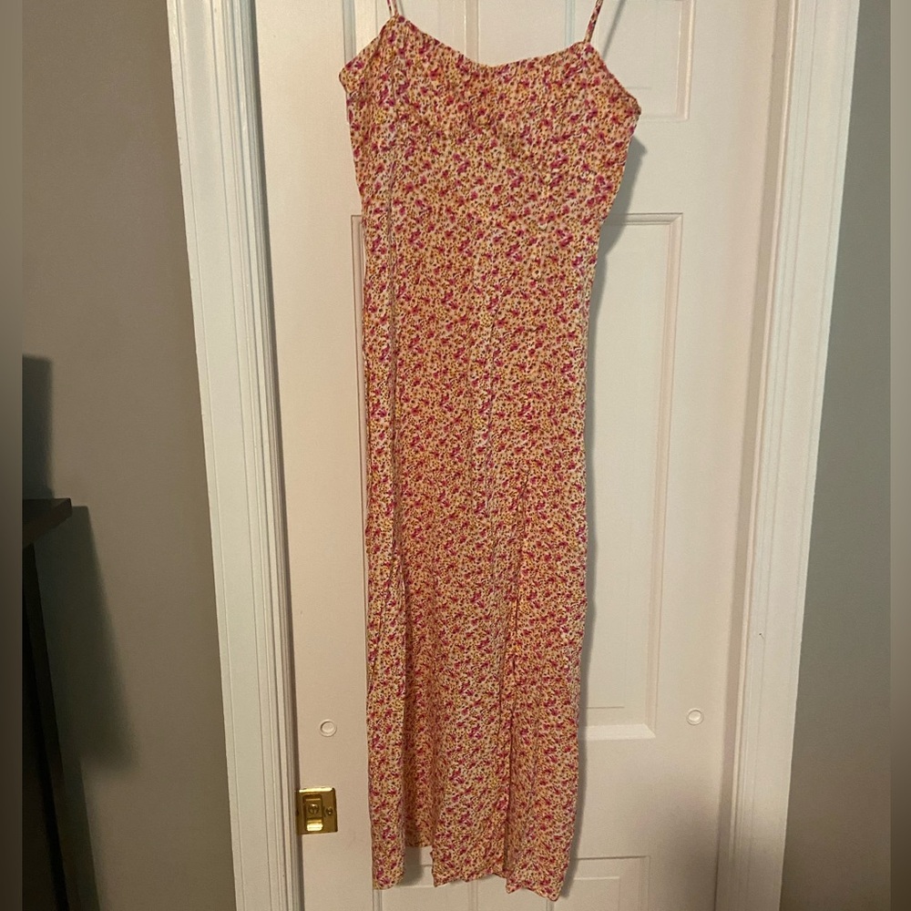 Zara Pink floral tank dress
